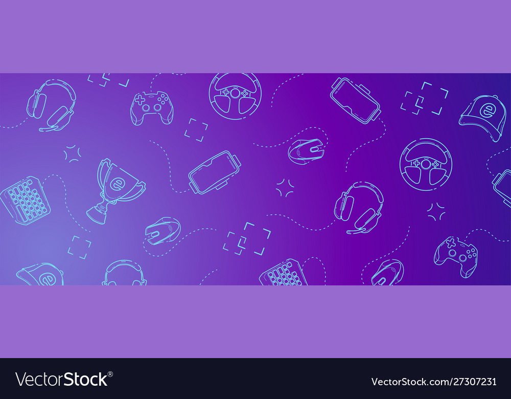 Modern blue and violet background with line game