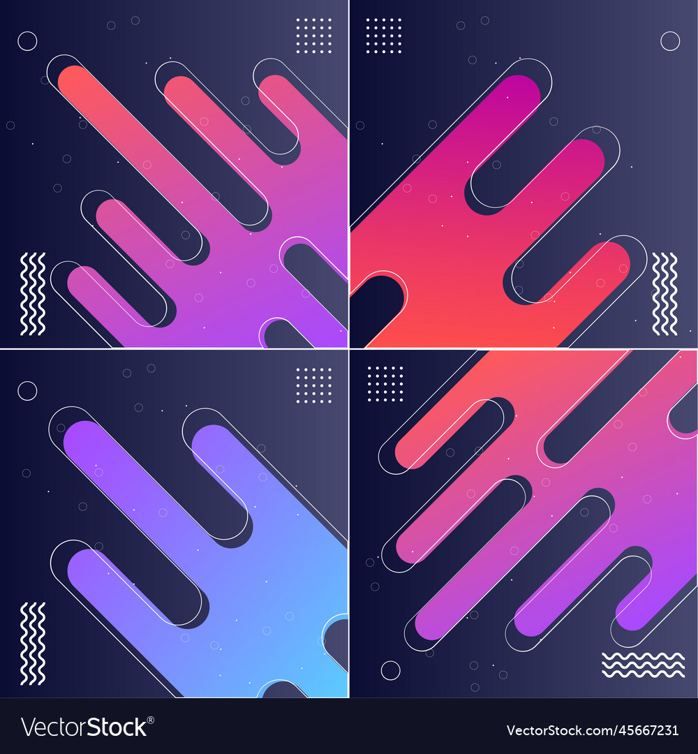 Modish styles with designed shapes Vector Image Modish styles with designed shapes