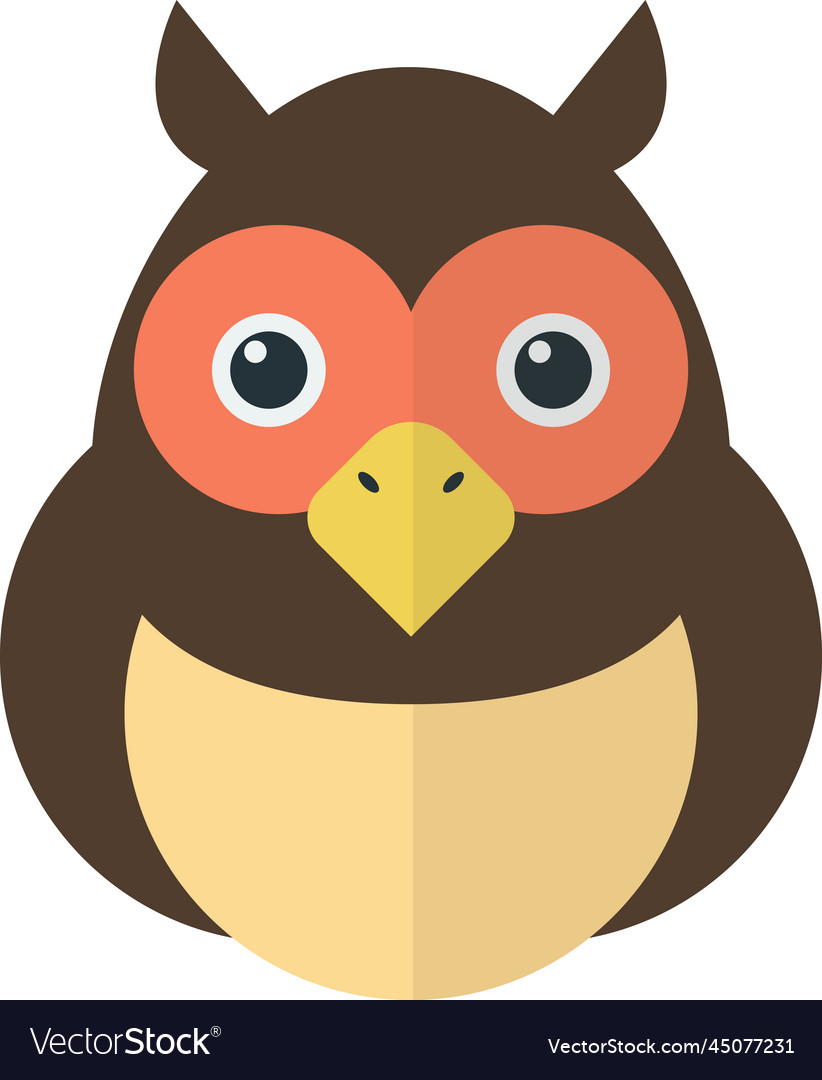 Owl in minimal style vector image Owl in minimal style