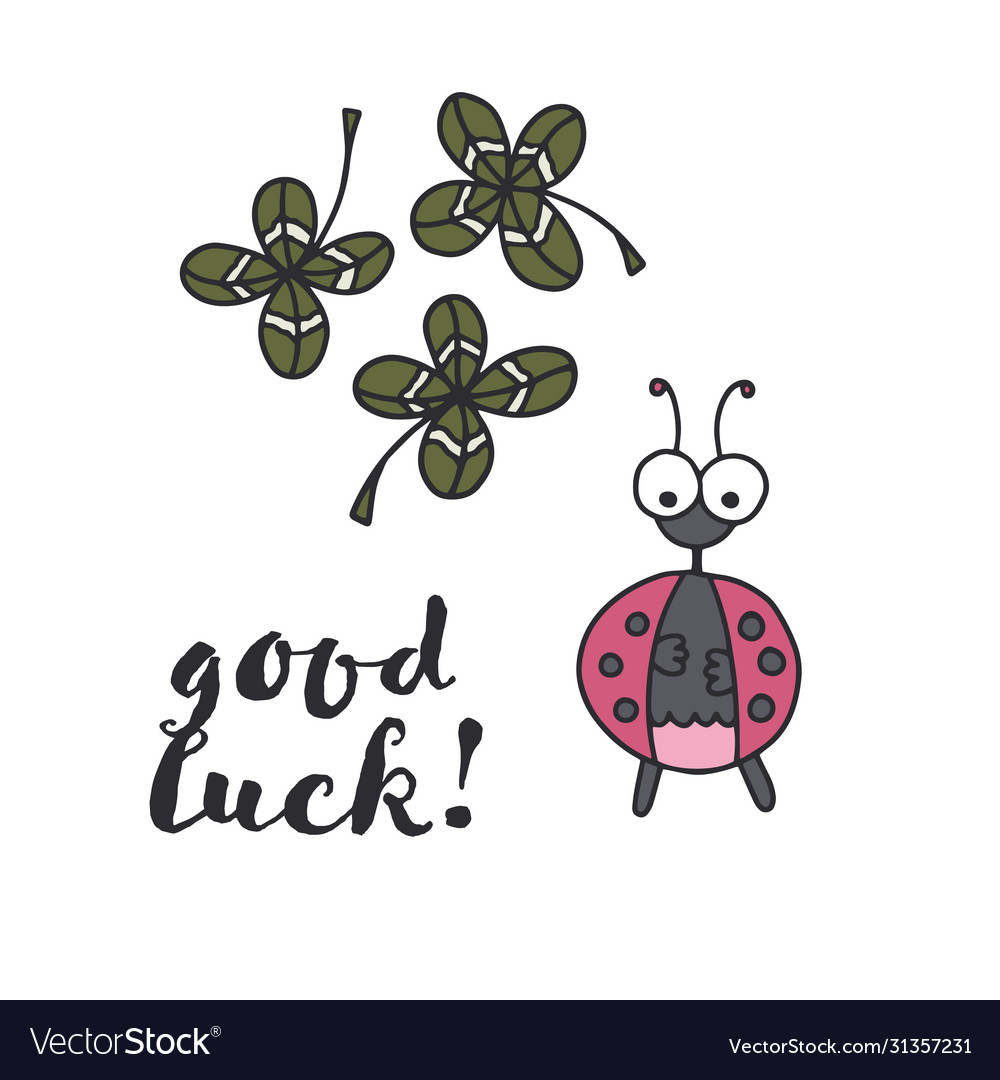 Placement print with ladybug
