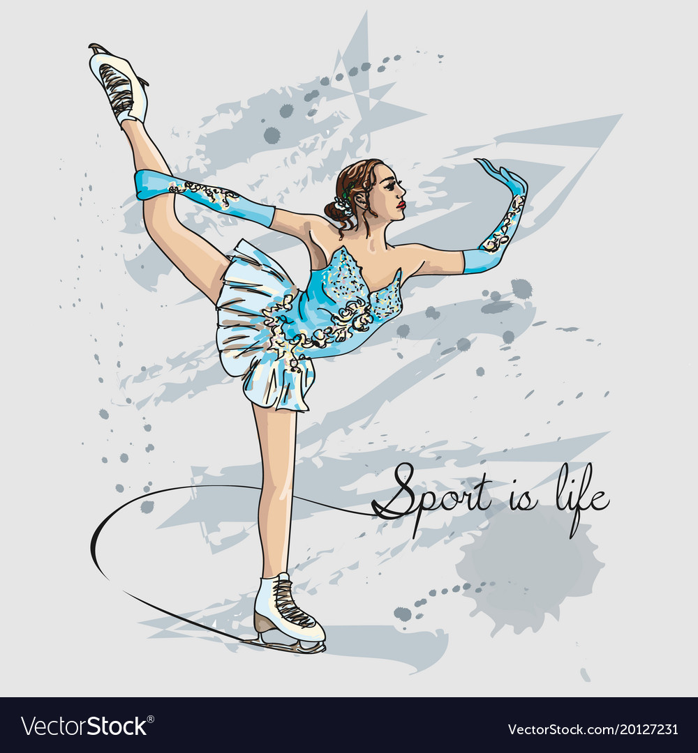 Scetch figure skater color