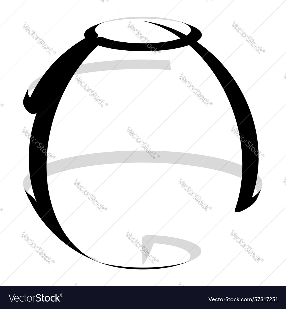 Sphere with random irregular lines icon symbol