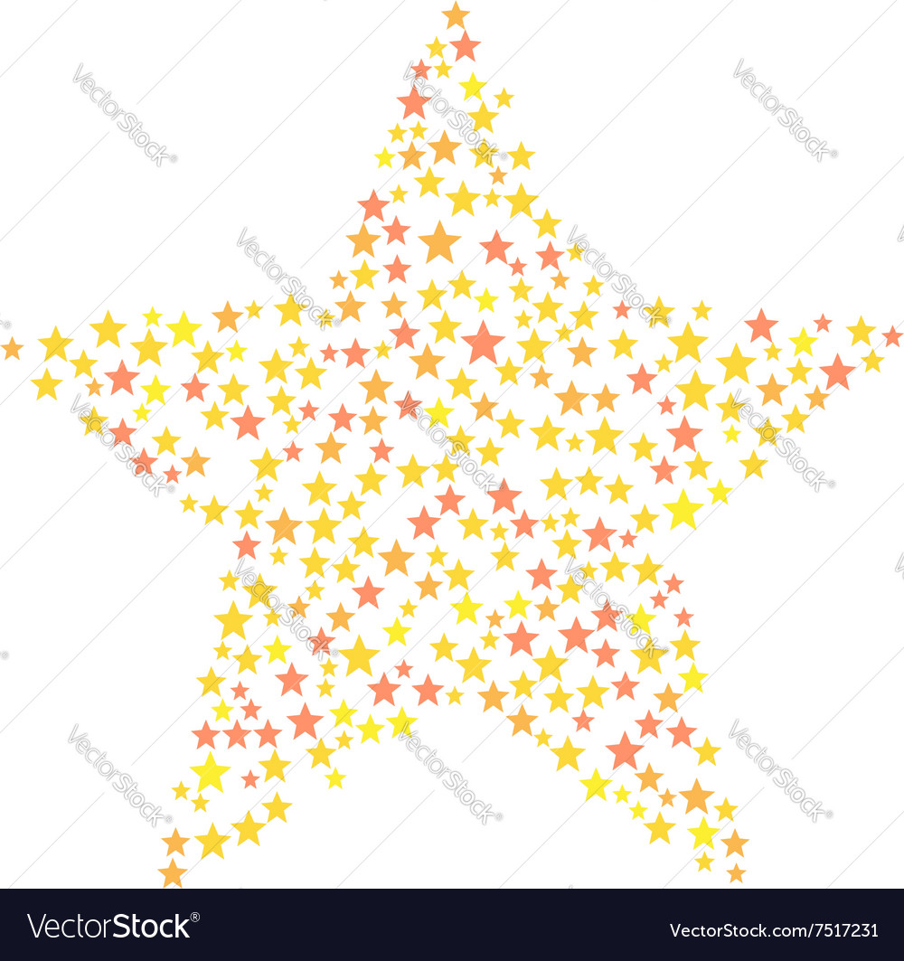 Star symbol consists of small stars Royalty Free Vector