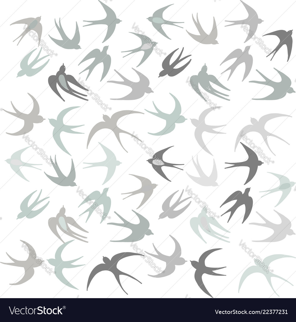 Swallows background for your design vector image Swallows background for your design