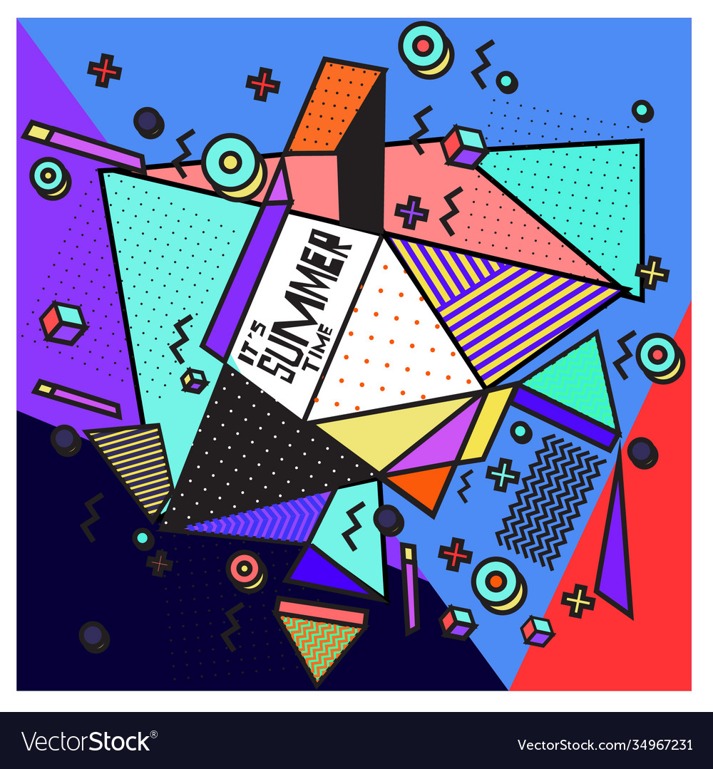 Triangle geometric forms for summer design event