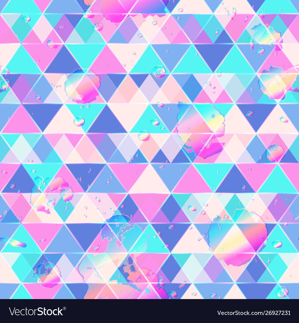 Triangle pattern with drop grunge Royalty Free Vector Image