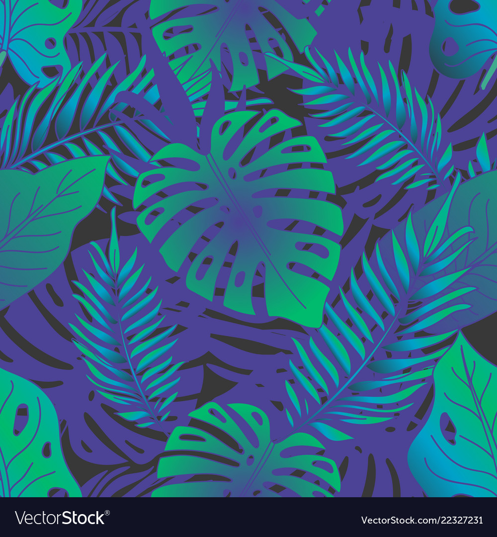 Tropical Rainforest Seamless Pattern Royalty Free Vector