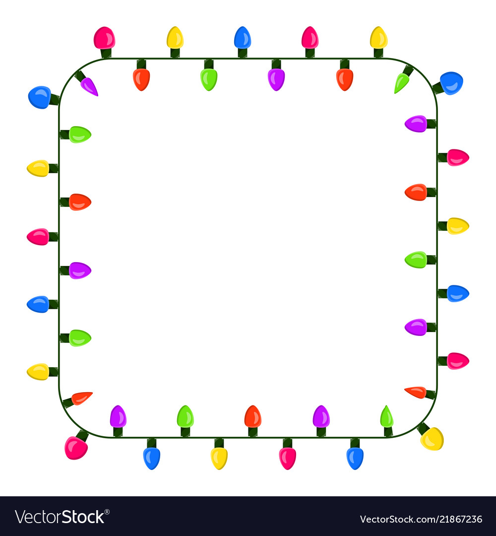 Christmas Light Garland Border