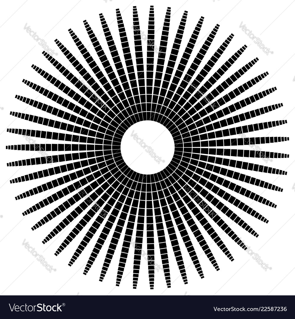 Circular abstract monochrome design element