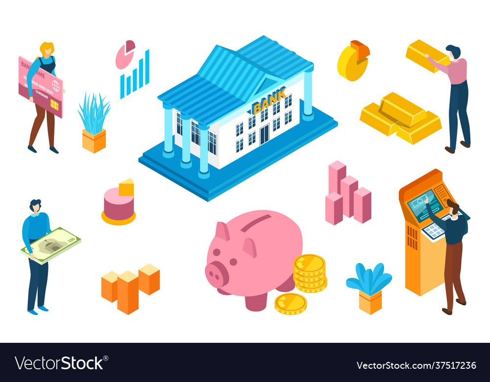 Finance world bank system modern cash flow icon Vector Image