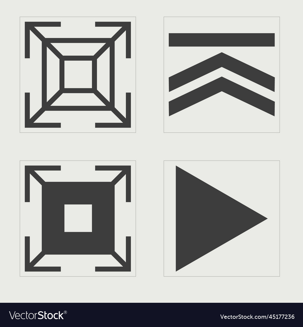 Graphic assets set brutalism star Royalty Free Vector Image