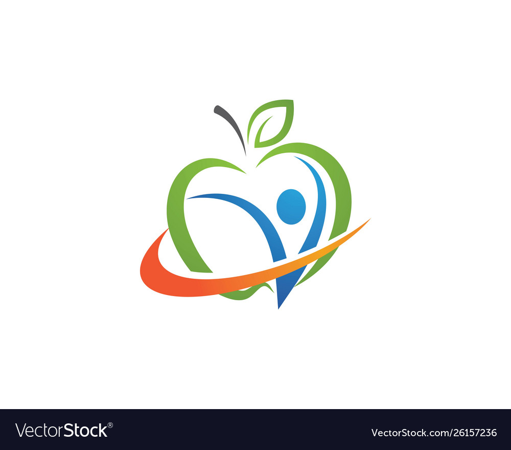 Healthy apple design icon Royalty Free Vector Image