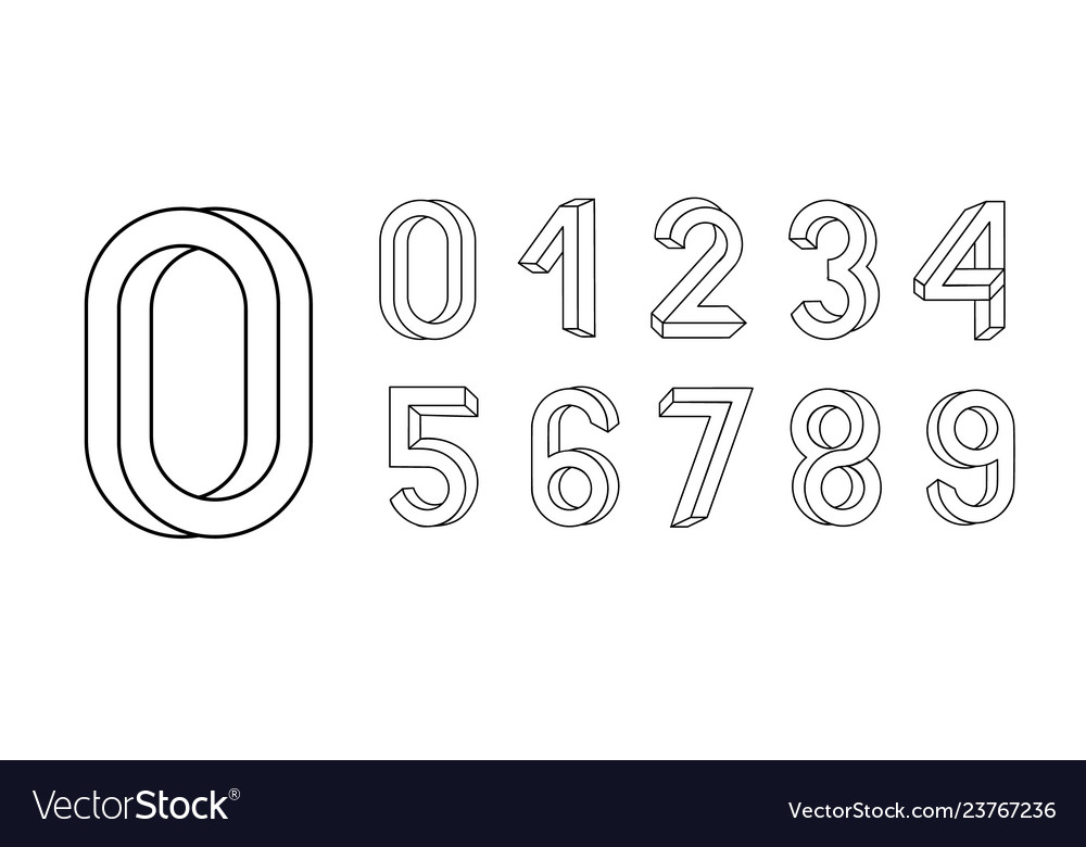 Impossible shape font memphis style letters vector image Impossible shape font memphis style letters