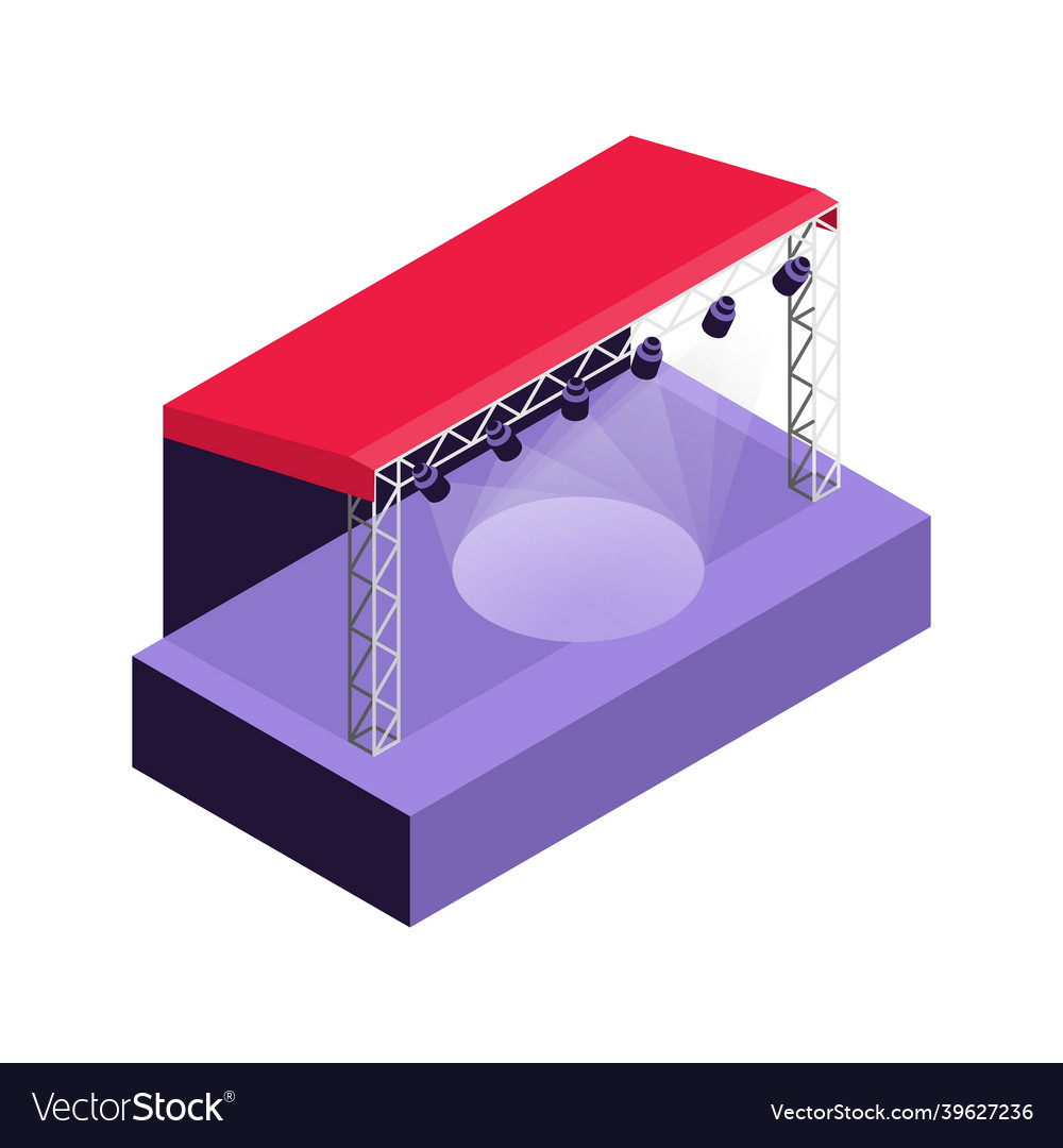 Isometric stage Royalty Free Vector Image - VectorStock