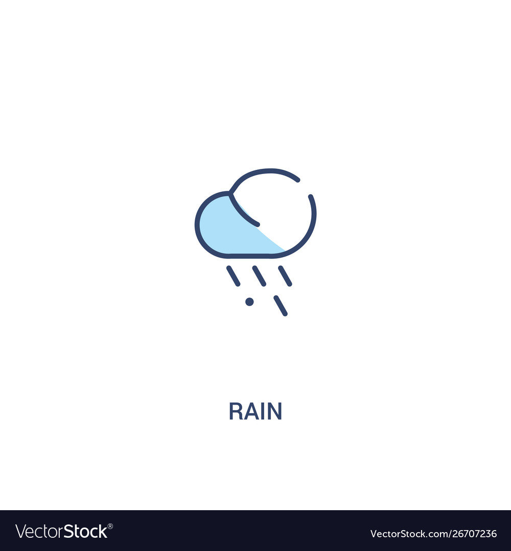 Rain concept 2 colored icon simple line element vector image Rain concept 2 colored icon simple line element