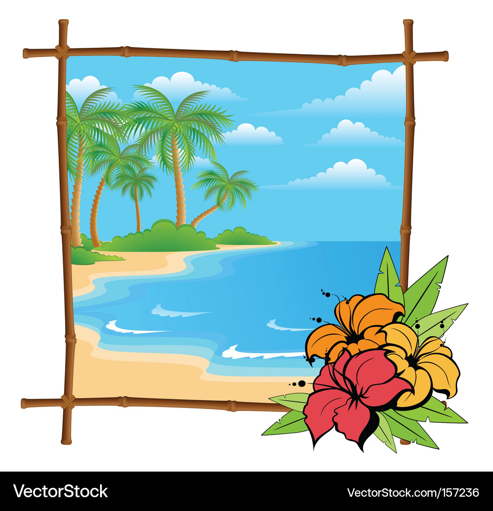 Tropical frame Royalty Free Vector Image - VectorStock