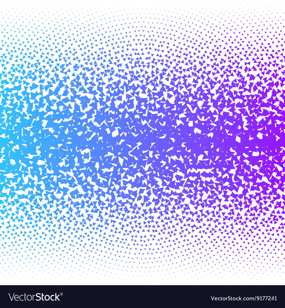 Abstract colorful halftone dots triangle