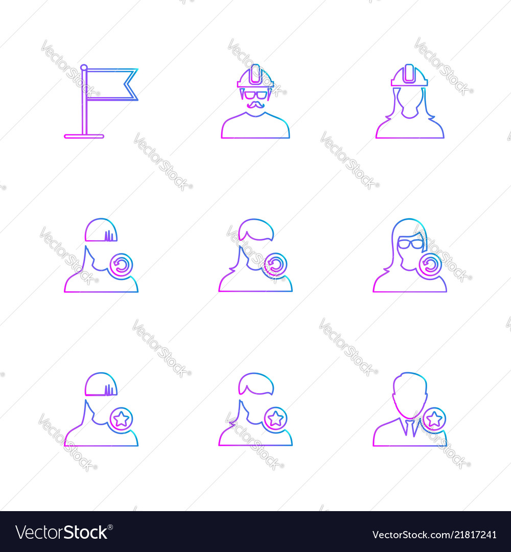 Avtar user profile avatar eps icons set