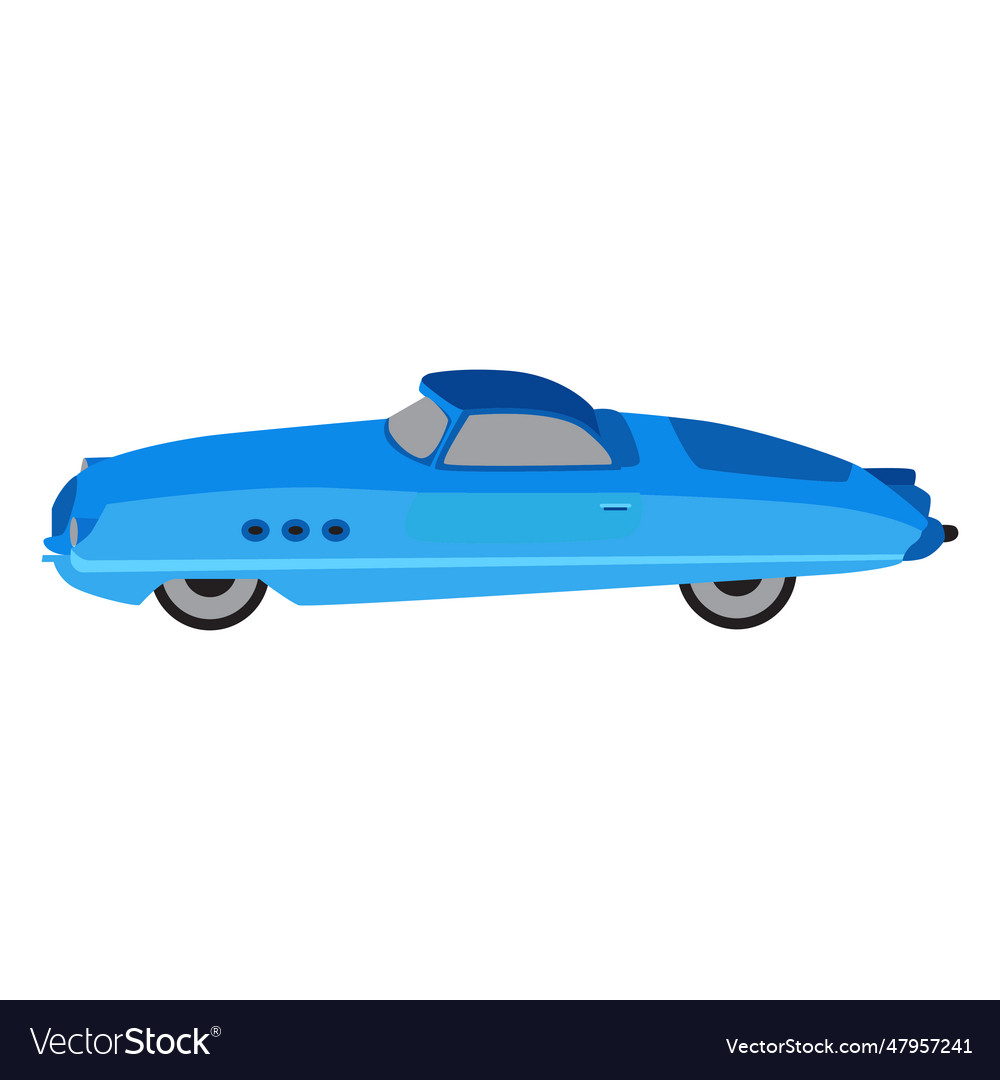 Blue race car Royalty Free Vector Image - VectorStock