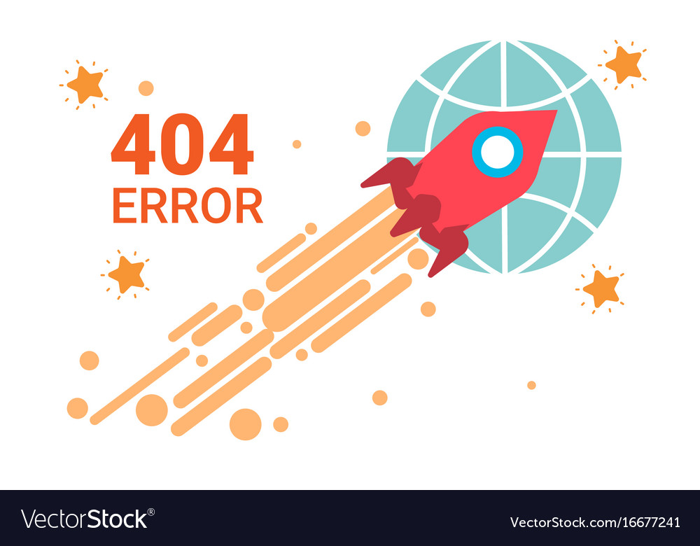 Error Icon 404 Not Found Broken Message Banner Vector Image