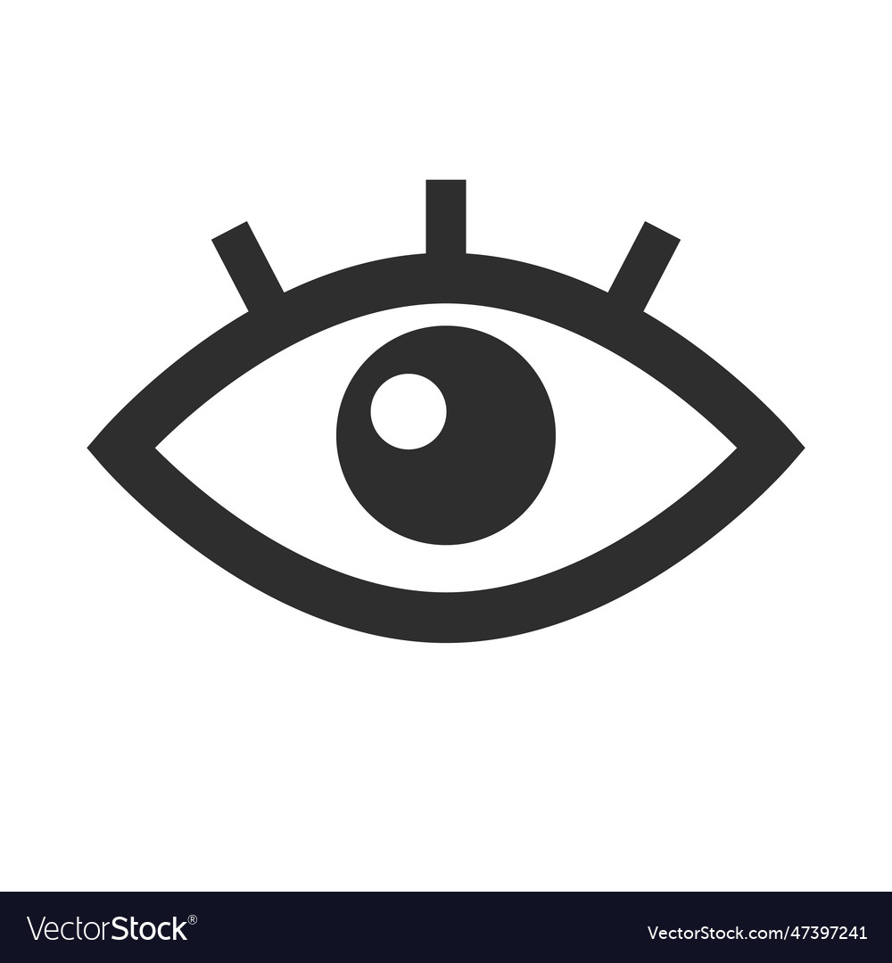 Eye icon with eyelashes Royalty Free Vector Image