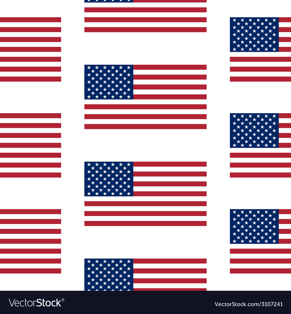 Flag of the united states seamless pattern Vector Image