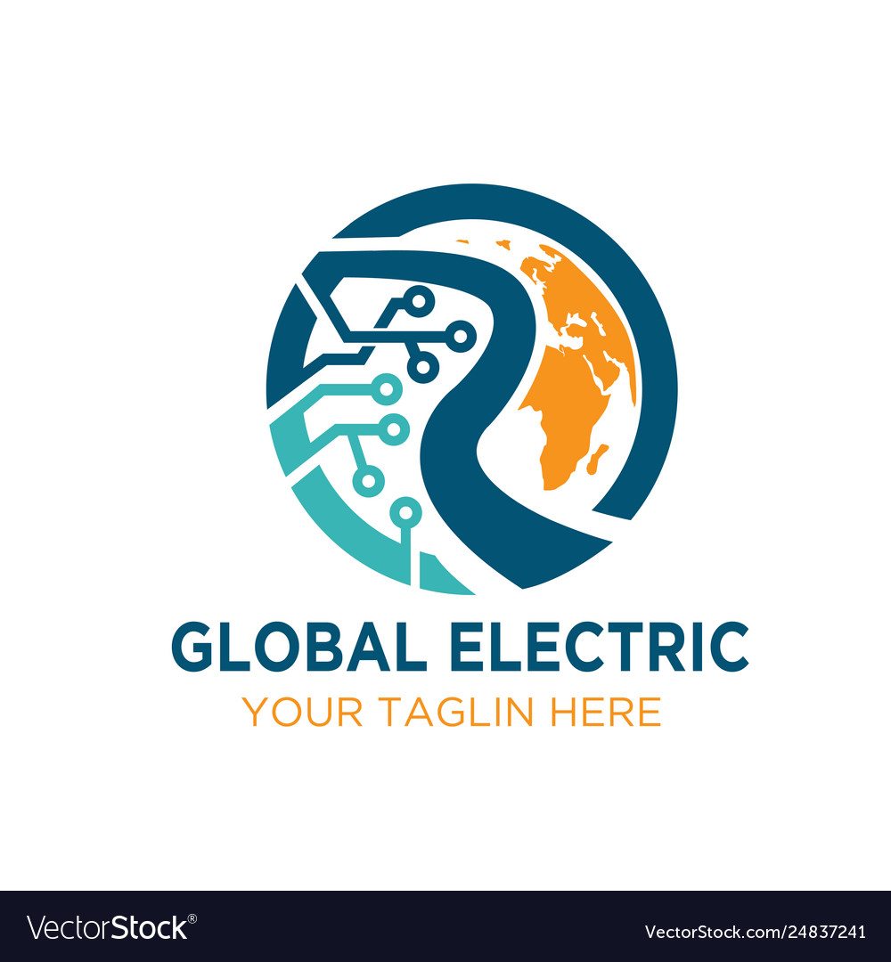 Globale elektrische Logo Designs