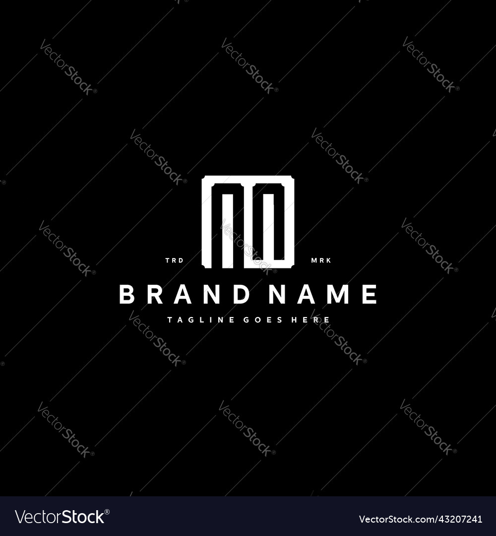 Nn monogram logo design with square rectangular