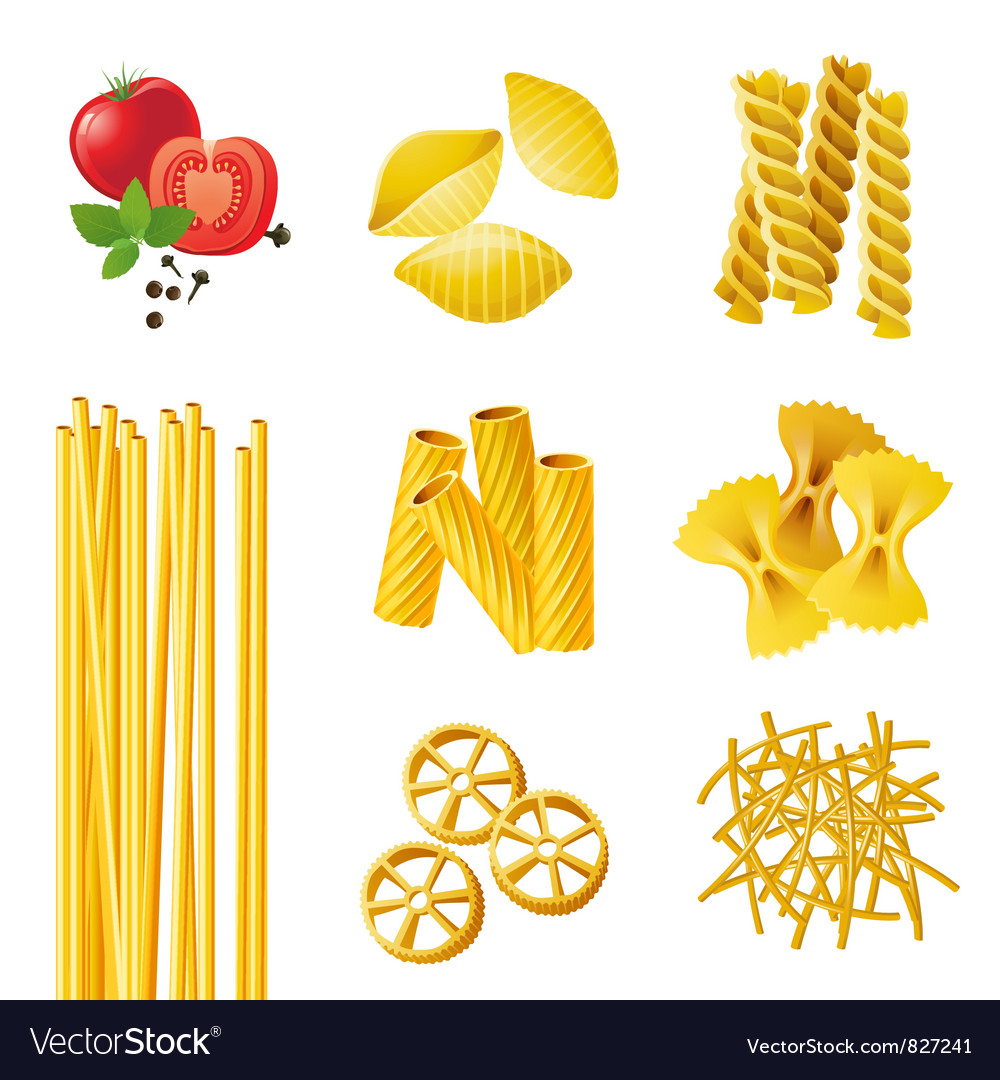 Pasta types Stock Vector Images - Alamy