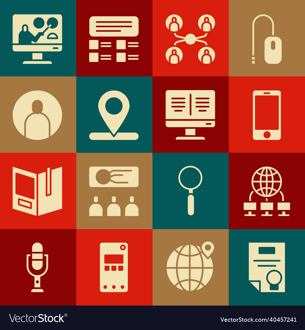 Set certificate template computer network mobile vector image Set certificate template computer network mobile