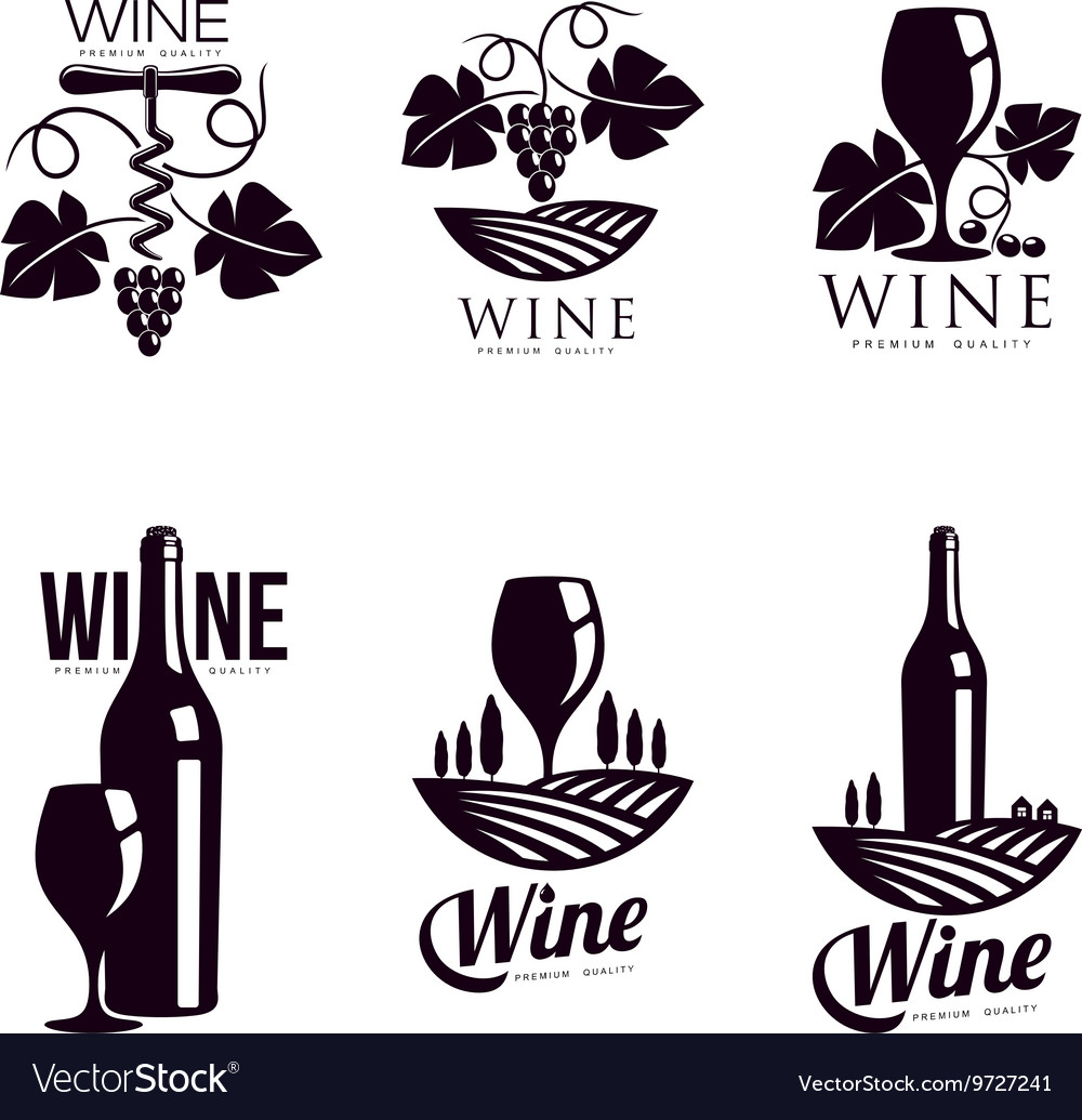 set-elegant-wine-logo-templates-royalty-free-vector-image