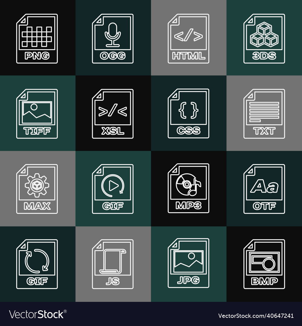 Set line bmp file document otf txt html xsl