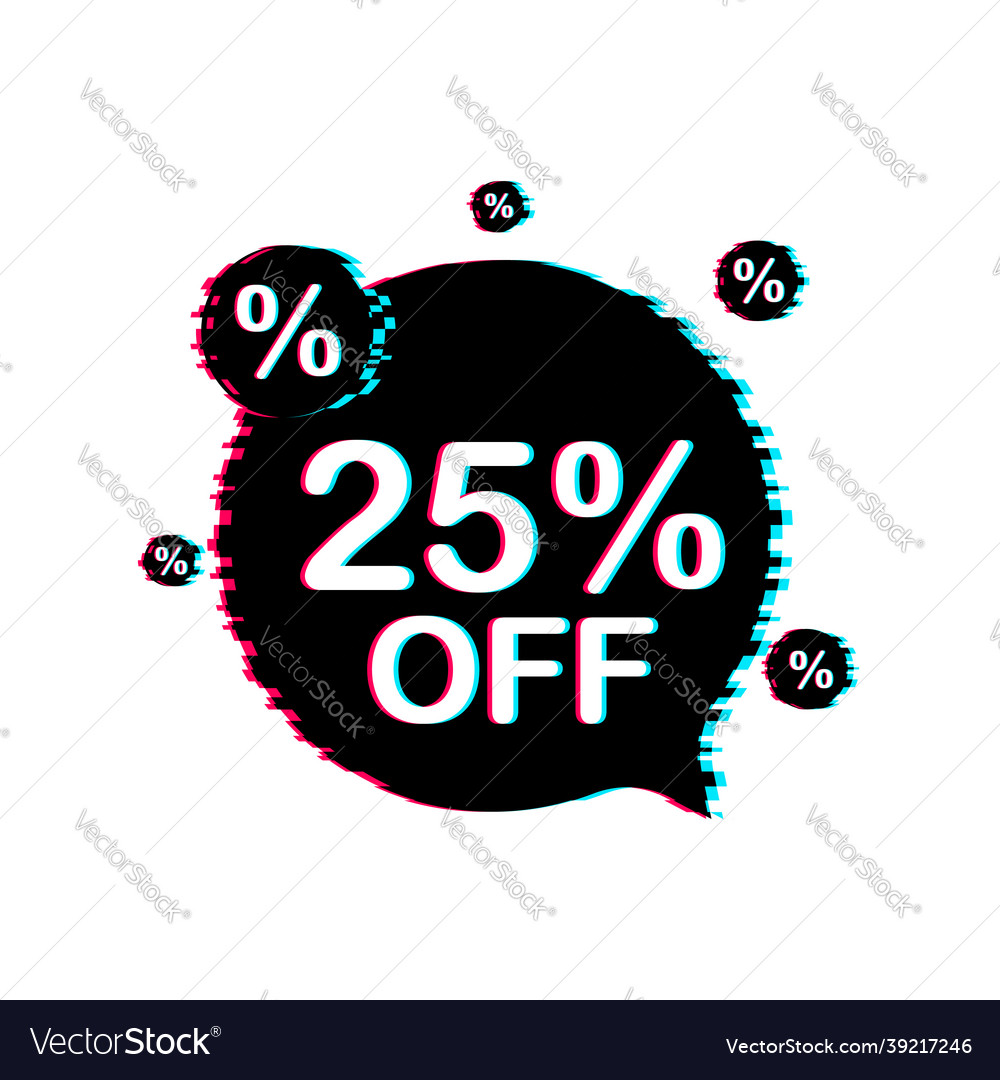 25 percent off sale discount banner