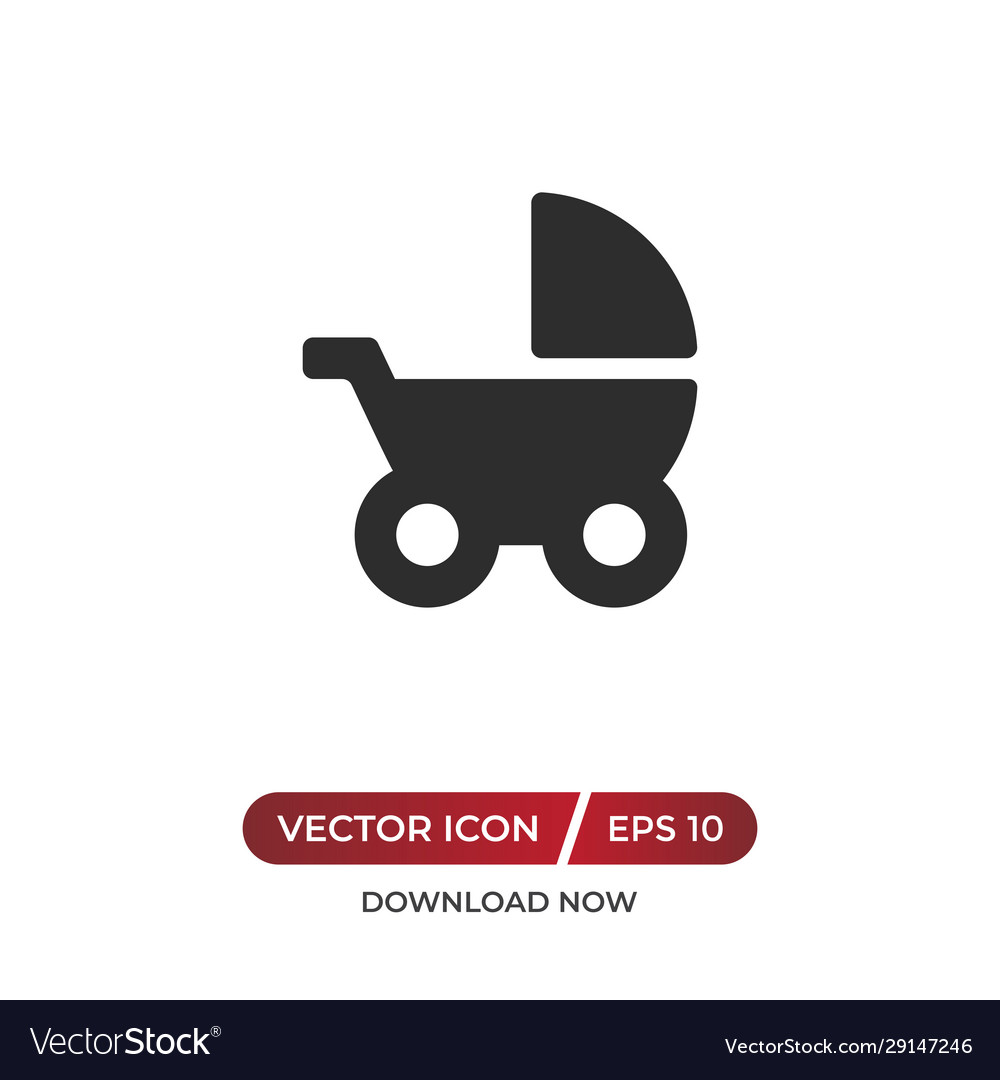 Baby stroller icon