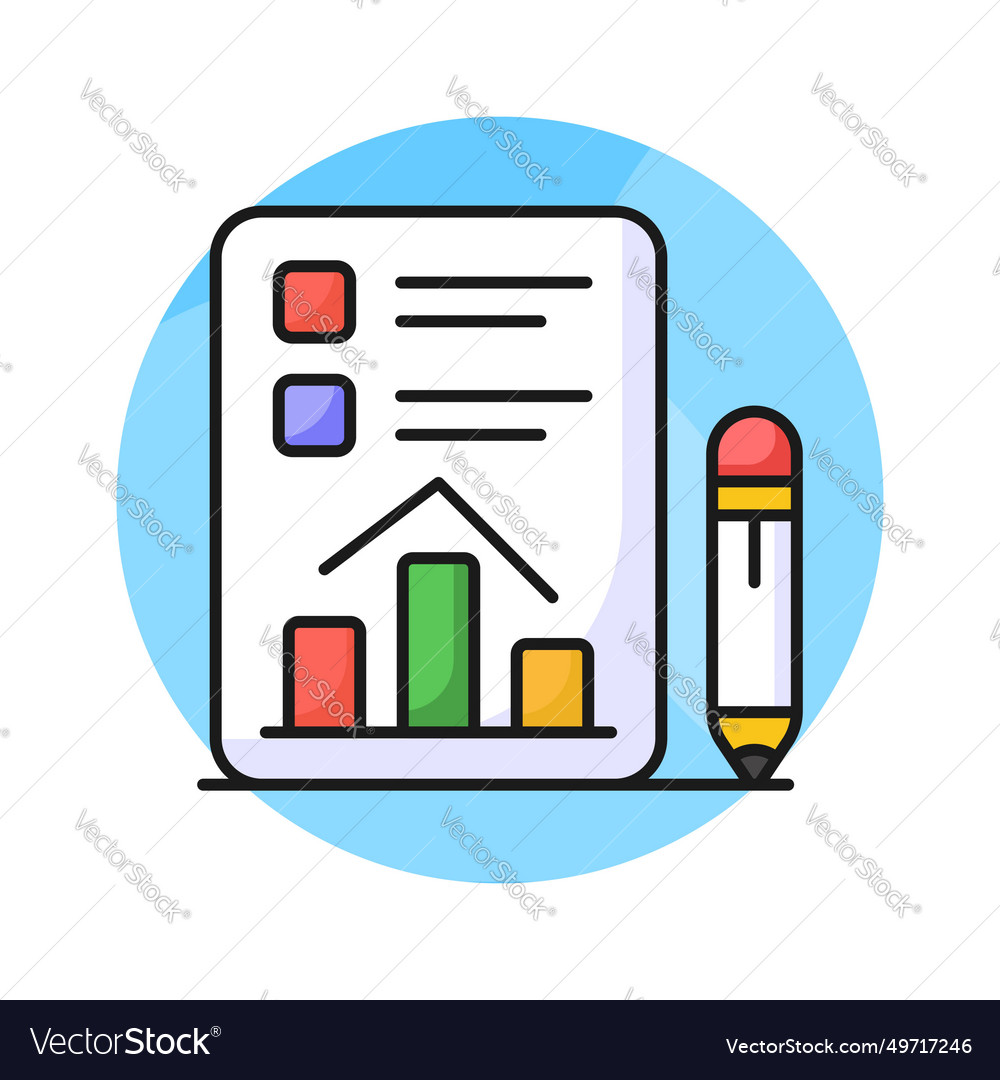 Bar-Diagramm auf Dokument das Design von Daten zeigt