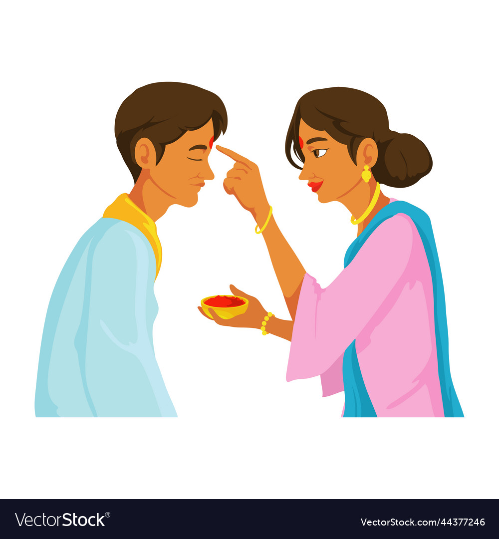 Bhai Dooj Symbol Royalty Free Vector Image - Vectorstock