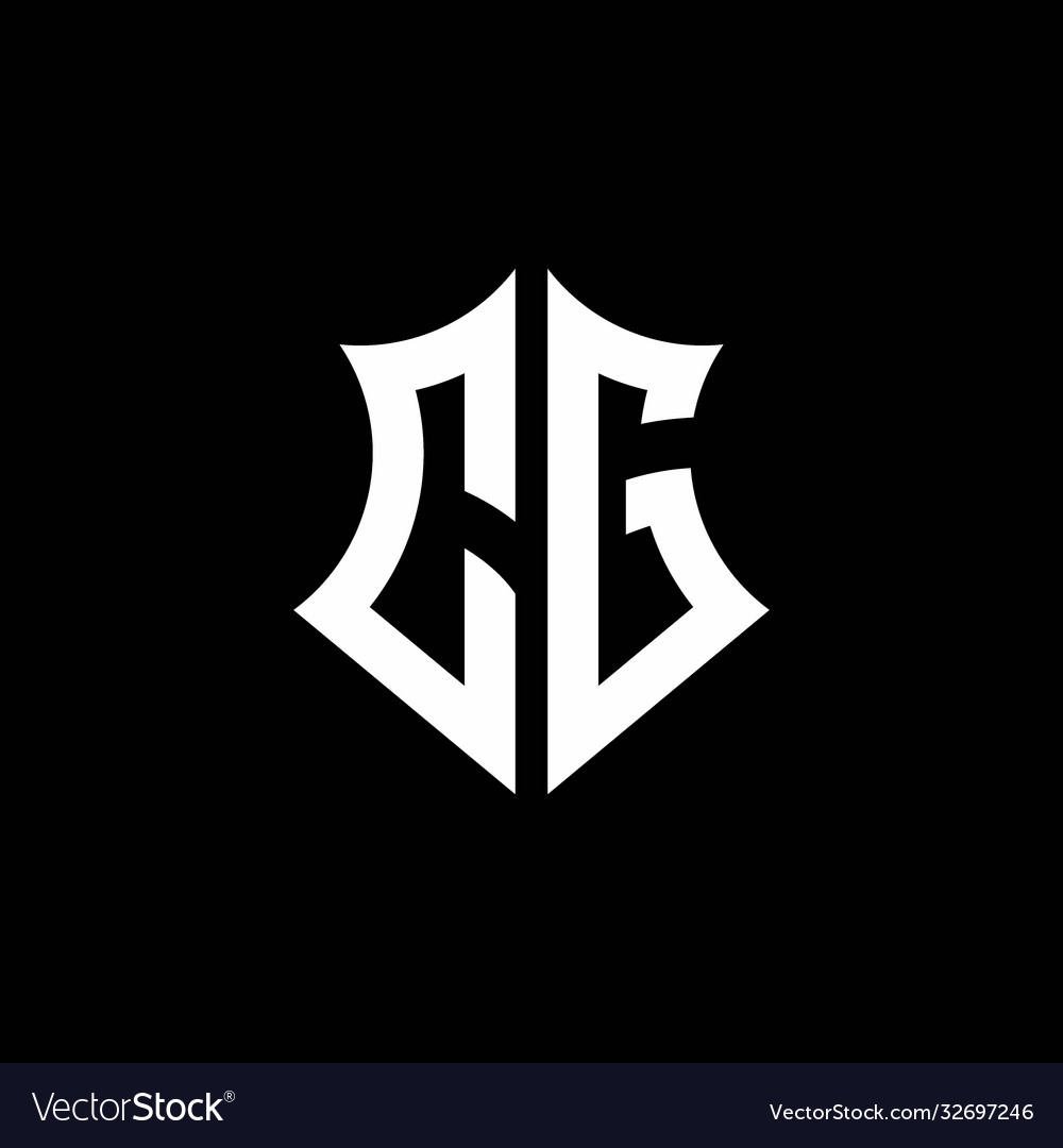 Cg monogram logo with a sharp shield style