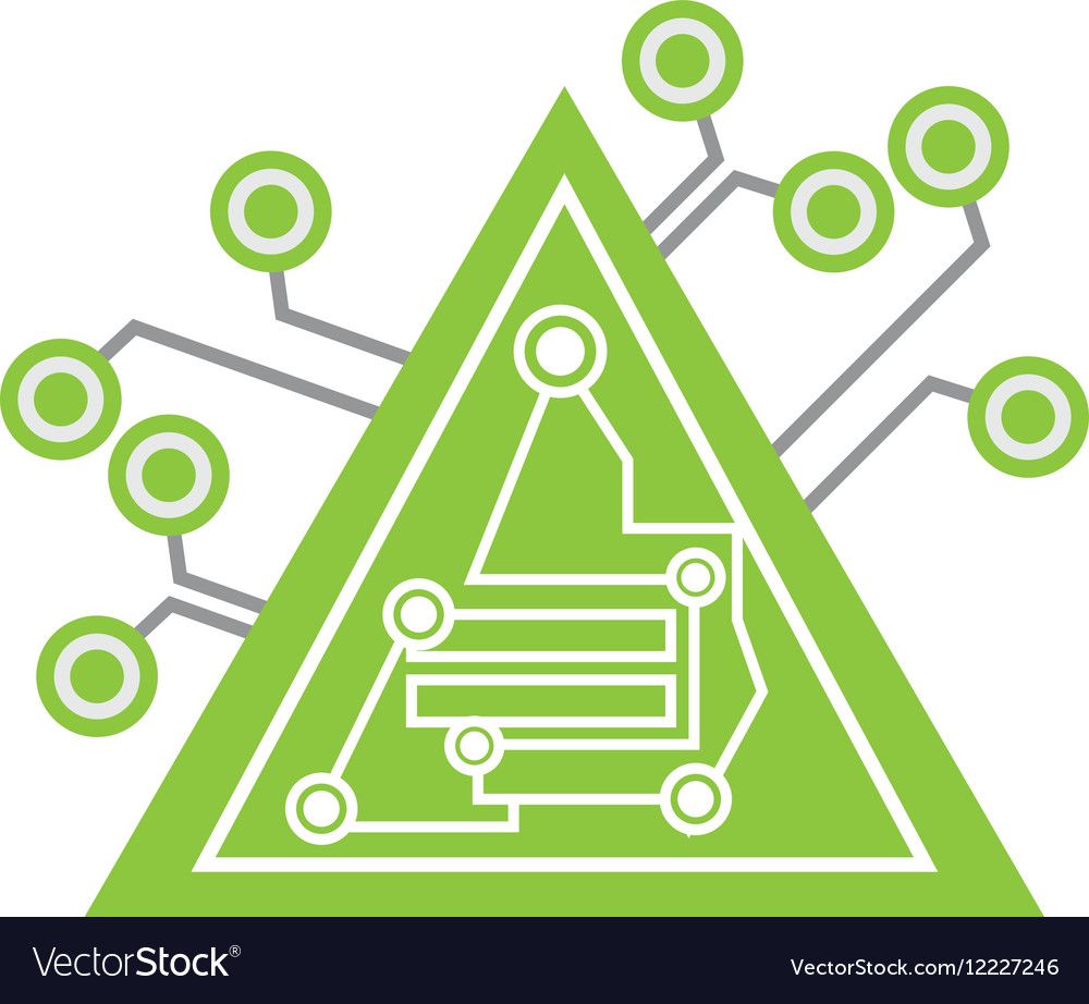 Computer circuit triangle electronic component
