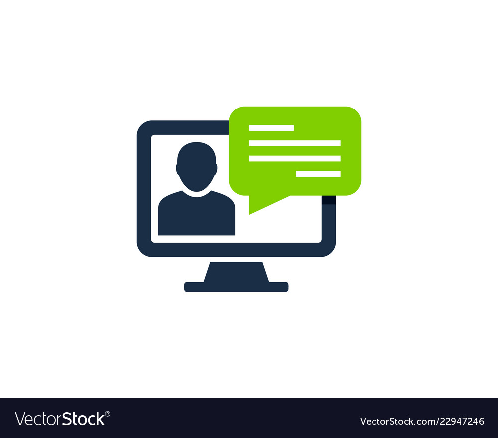 Computer testimonial logo icon design