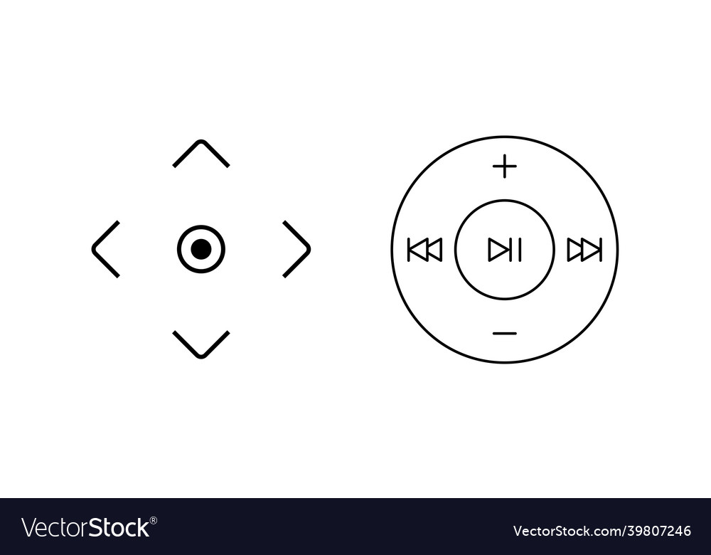 Control buttons for site flat concept power vector image Control buttons for site flat concept power