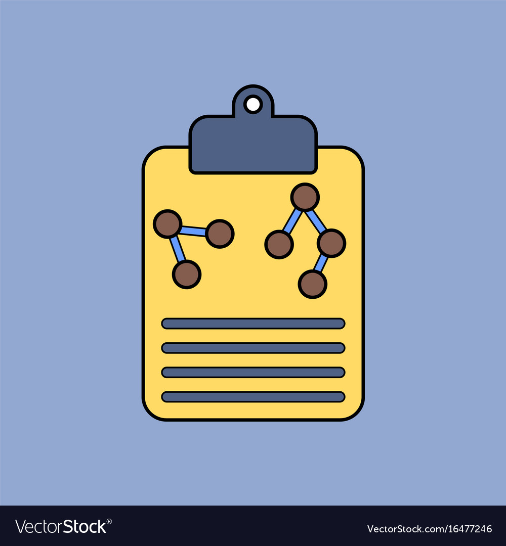 Flat icon design collection atoms on form