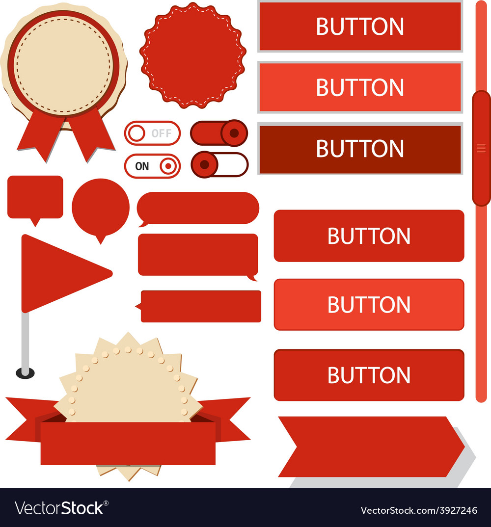 Flat web design elements