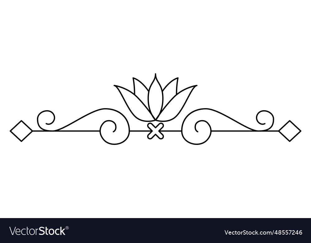 Flourish calligraphic design element page