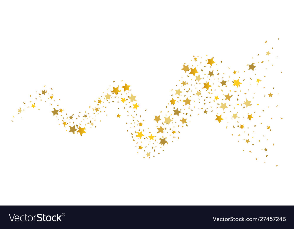 Gold glitter star Royalty Free Vector Image - VectorStock