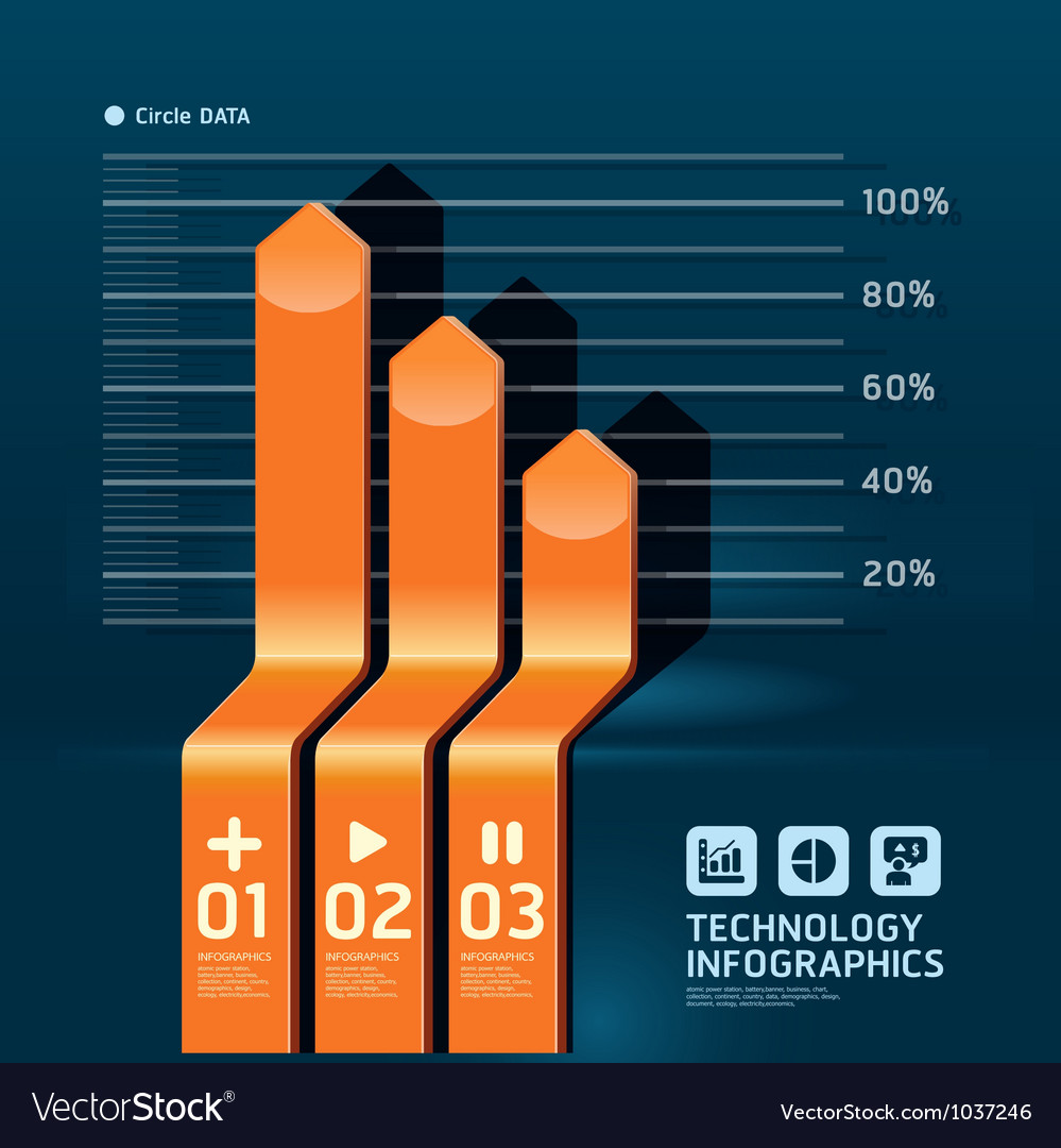 Infographic arrow diagram chart Royalty Free Vector Image