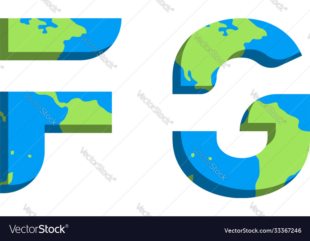 Initial fg logo design with world map style