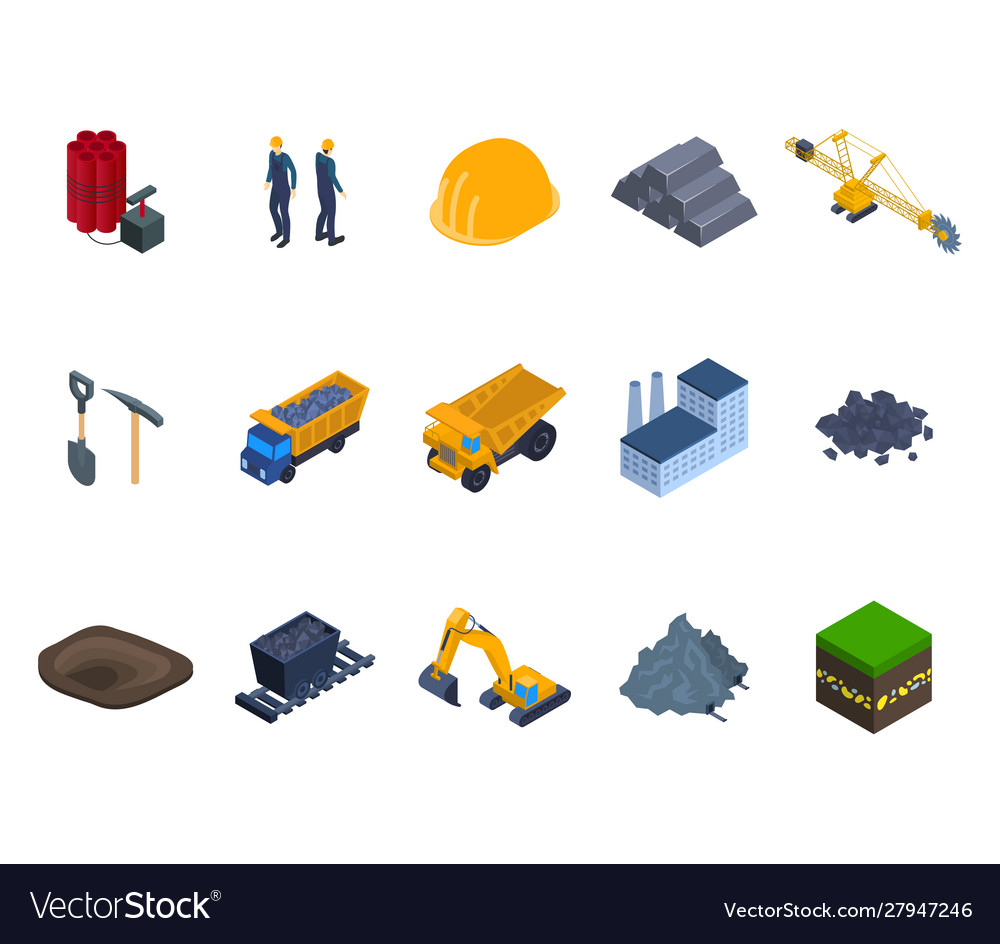 Free Vector  Isometric mining game level template