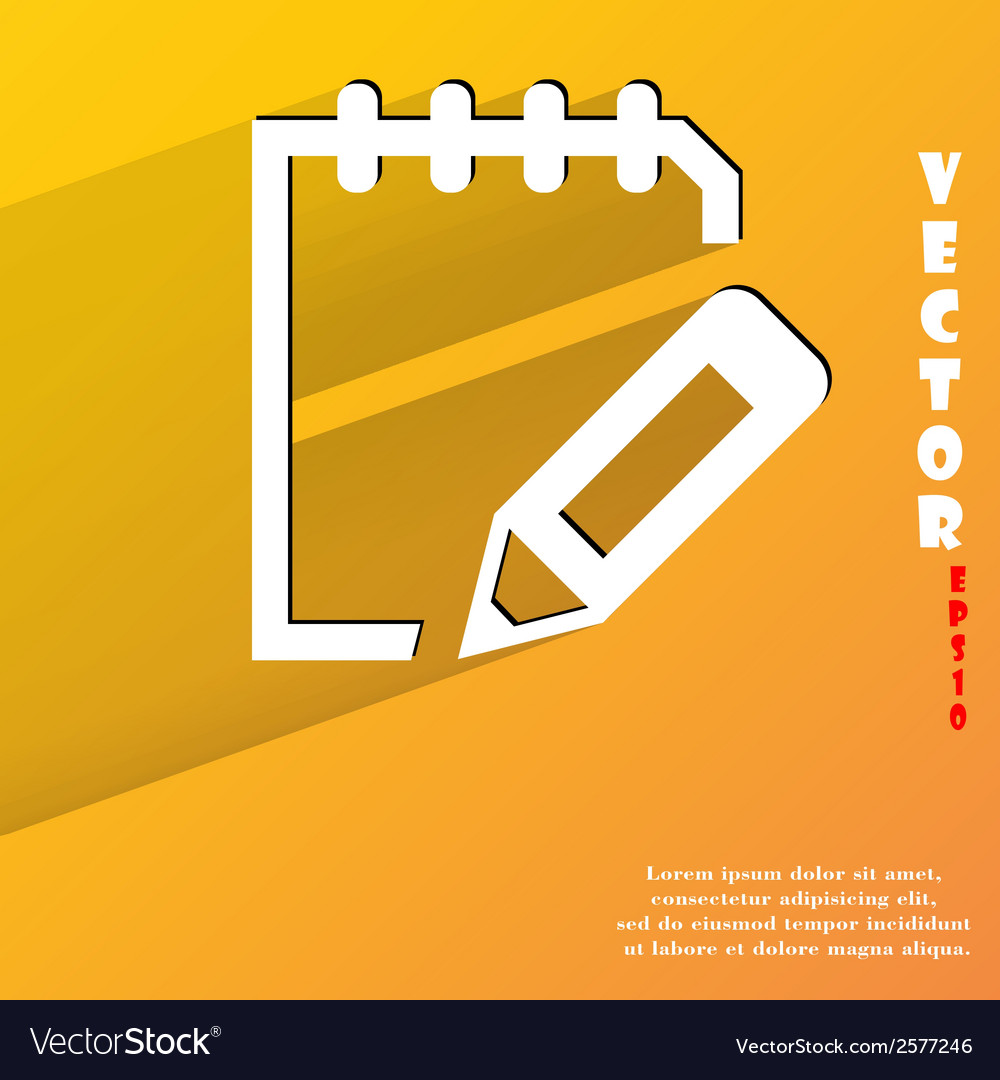 Notepad paper documents flat modern web button
