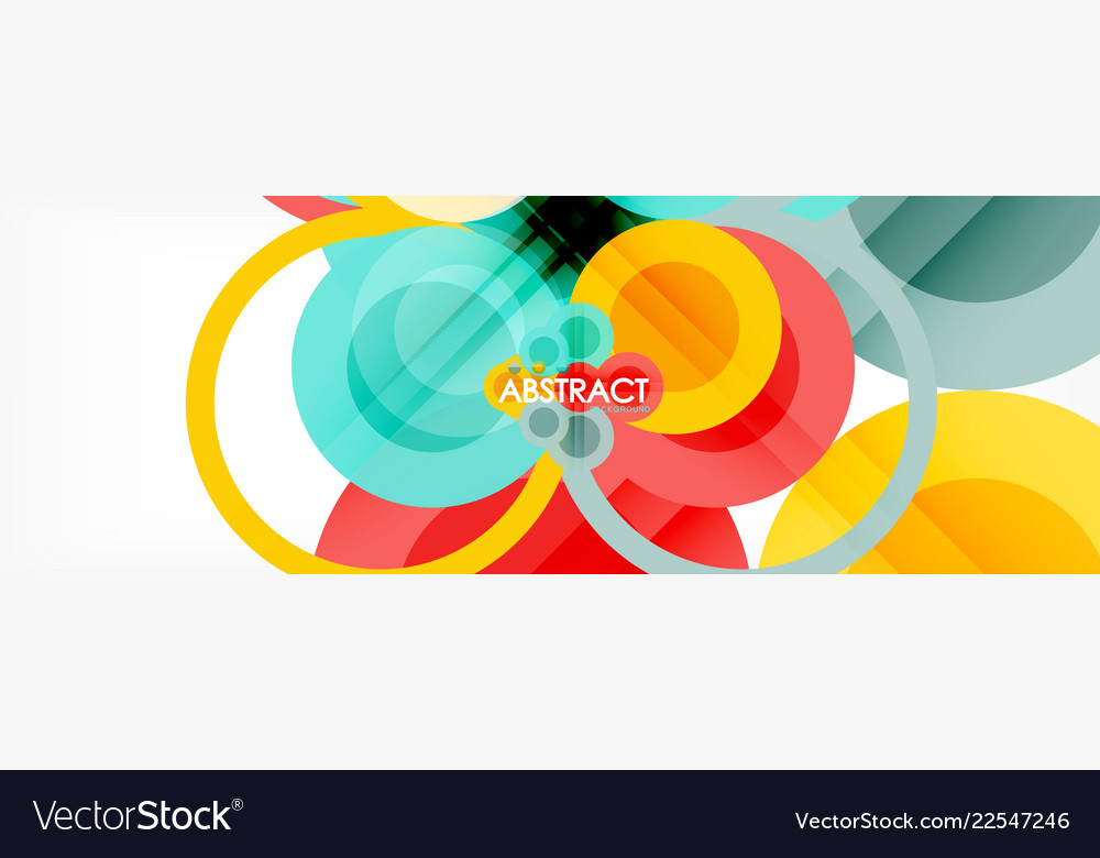 Overlapping circles design background vector image Overlapping circles design background