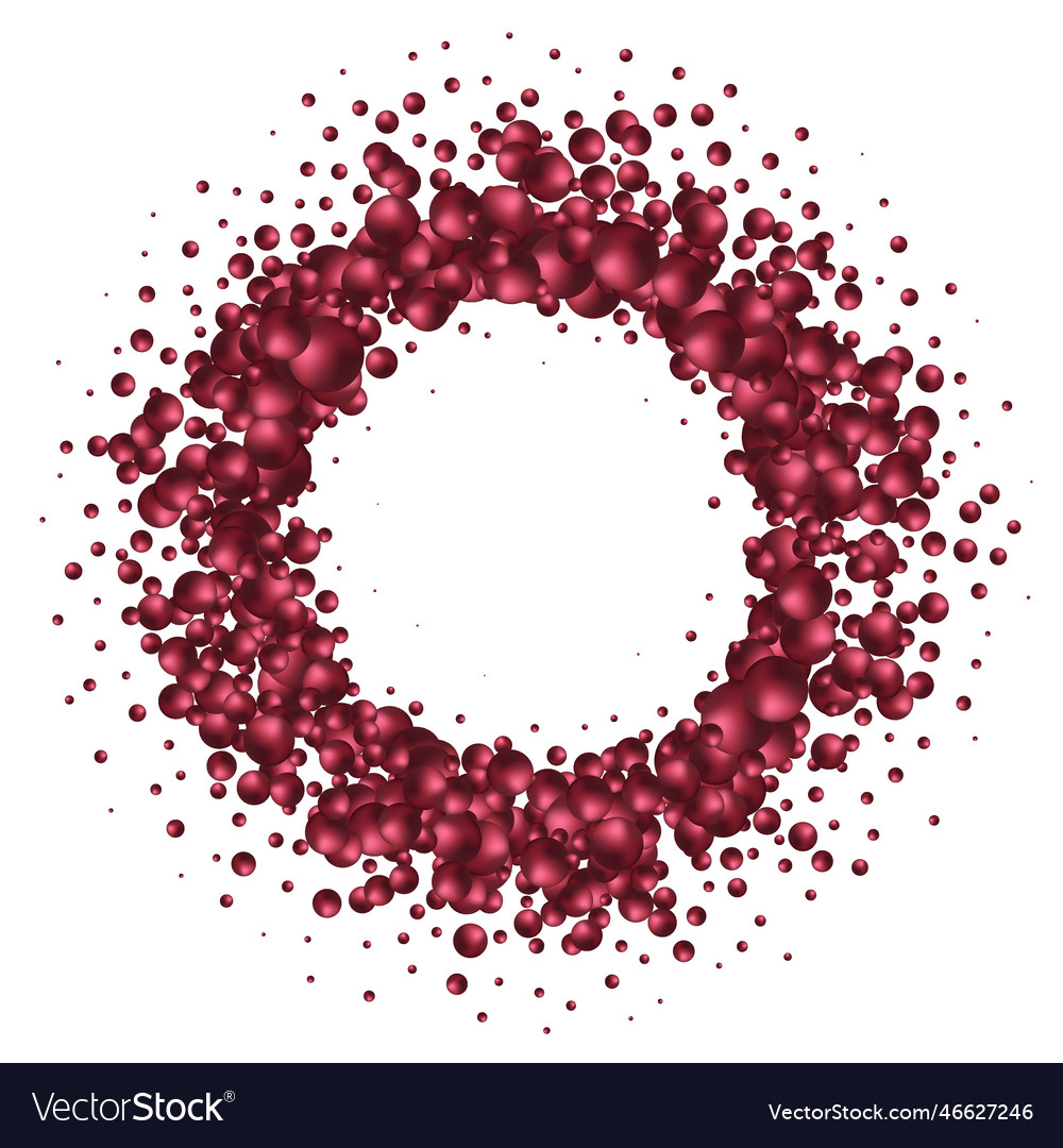 Red bright abstract circle frame design element Vector Image Red bright abstract circle frame design element